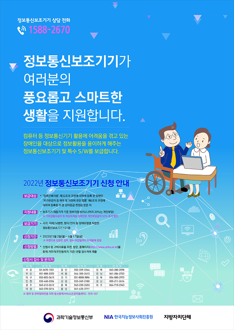 2022년 정보통신보조기기 홍보 포스터